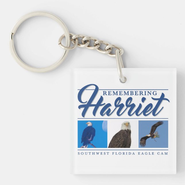 Remembering Harriet- SWFL Eagle Cam Key Ring (Front)