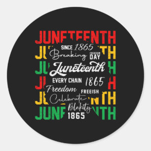 Remembering My Ancestors 1865 Juneteenth Black Wom Classic Round Sticker