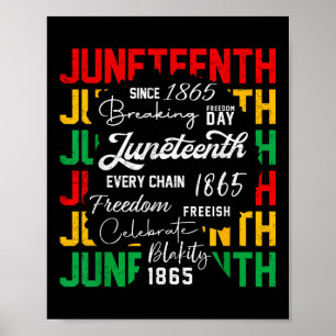 Remembering My Ancestors 1865 Juneteenth Black Wom Poster