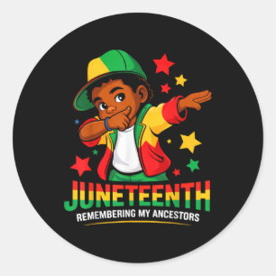 Remembering My Ancestors Juneteenth African Americ Classic Round Sticker