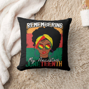 Remembering My Ancestors Juneteenth Freedom Day Cushion