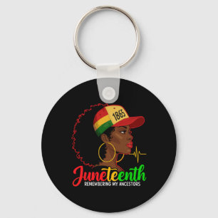 Remembering My Ancestors Juneteenth Natural Hair B Key Ring