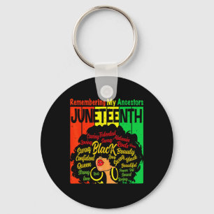 Remembering My Ancestors Juneteenth Natural Hair B Key Ring