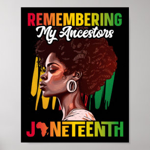 Remembering My Ancestors Shirt Black History Junet Poster