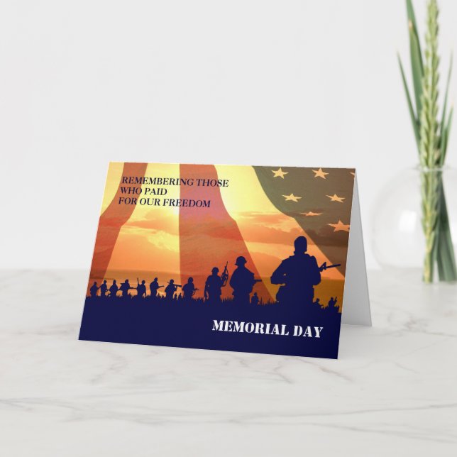 Remembering Our Heroes Memorial Day Greeting Cards (Front)