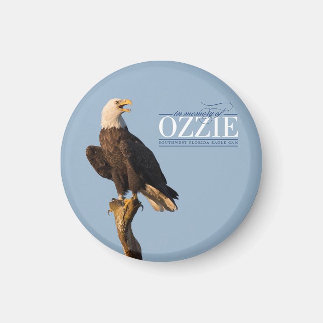 Remembering Ozzie Circle Magnet (Front)