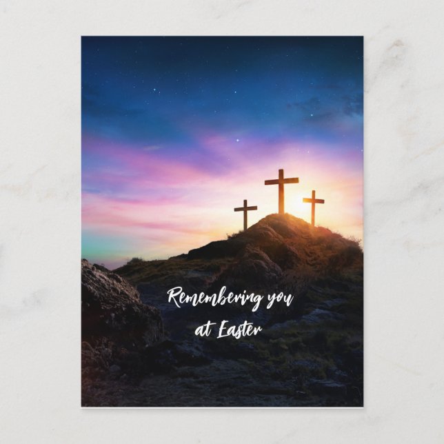 Remembering you at Easter editable text Postcard (Front)