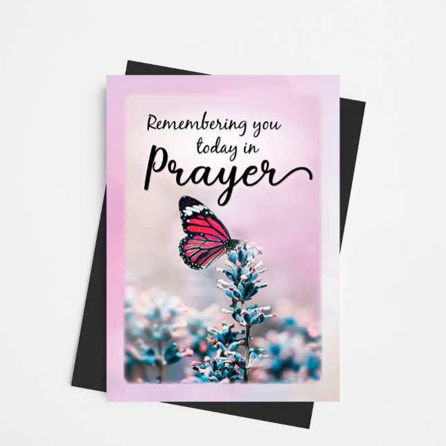 Remembering you in Prayer with Floral Wreath Card (Creator Uploaded)