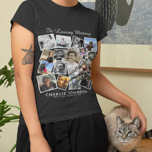 Remembrance 17 Photo Collage Funeral Memorial T-Shirt