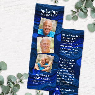Remembrance 3 Photo Poem Funeral Prayer Bookmark
