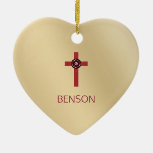 Remembrance Cross Personalized Pet Memorial Ceramic Ornament