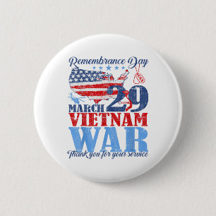 Remembrance Day March 29 Vietnam War Us Army Veter 6 Cm Round Badge