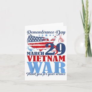 Remembrance Day March 29 Vietnam War Veteran  Card