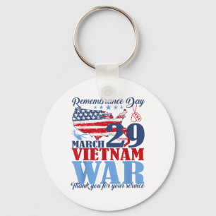 Remembrance Day March 29 Vietnam War Veteran  Key Ring