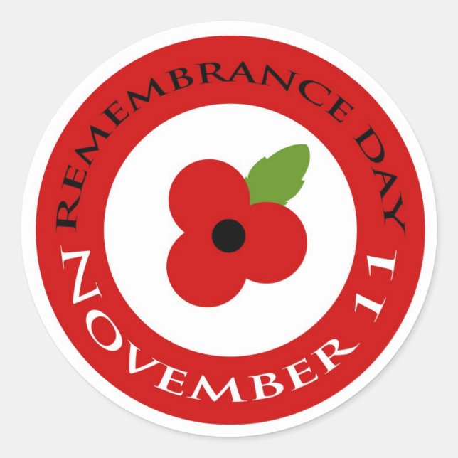 Remembrance Day - Sticker (Front)