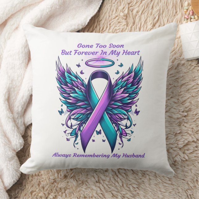 Remembrance Forever In Our Hearts Suicide Memory  Cushion (Blanket)