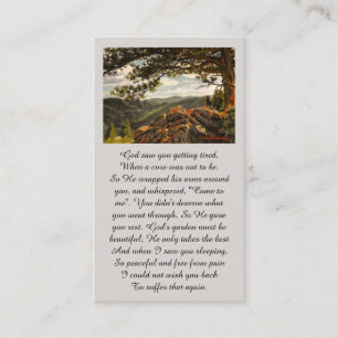 Remembrance Green Orange Blue Sympathy Card