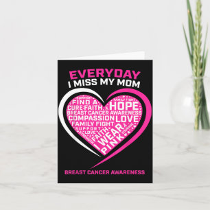 Remembrance In Memory Of Mum nk Breast Cancer Card