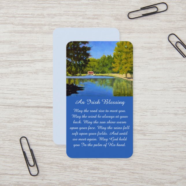 Remembrance Memorial Landscape Funeral Card (Front/Back In Situ)