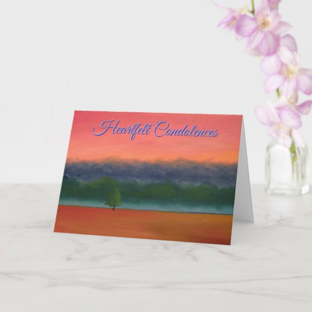 Remembrance Memorial with Red Purple Green Orange  Card (Orchid)