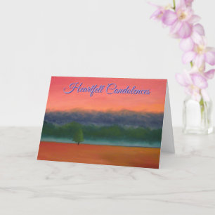 Remembrance Memorial with Red Purple Green Orange  Card