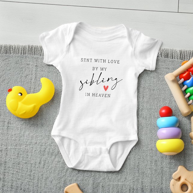 Remembrance My Sibling In Heaven Baby Bodysuit (Remembrance My Sibling In Heaven Baby Bodysuit)