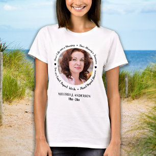 Remembrance Personalised Modern Picture Memorial T-Shirt
