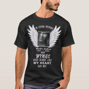 Remembrance Photo & Angel Wings Memorial T-Shirt