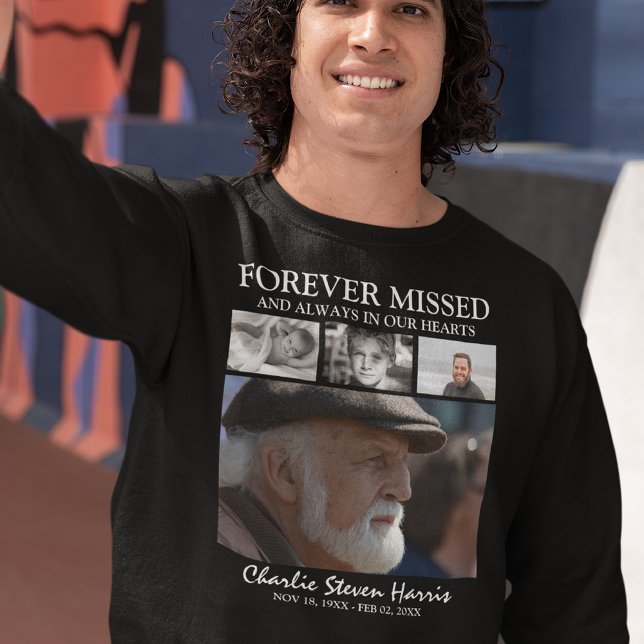 Remembrance Photo Collage | Forever in Our Hearts Sweatshirt (Creator Uploaded)
