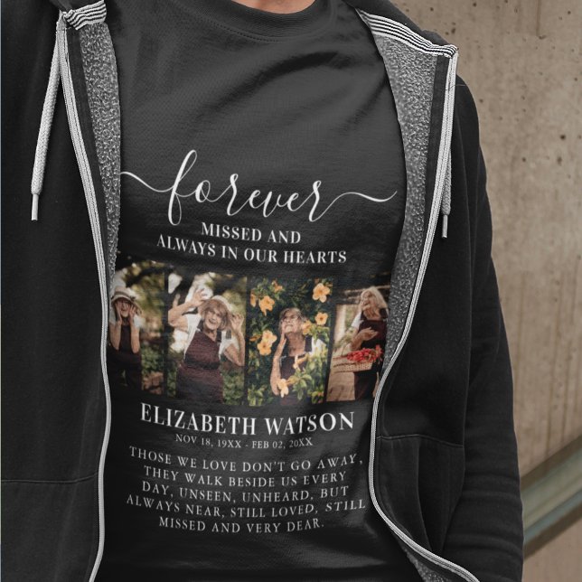 Remembrance Photo Collage | Forever in Our Hearts T-Shirt