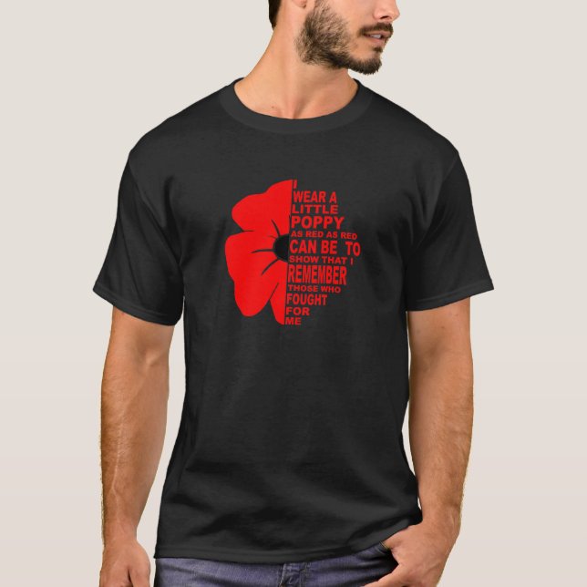 Remembrance Poppy Poem T-Shirt (Front)