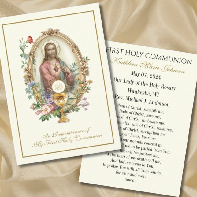 Remembrance Prayer Card for First Holy Communion (Creator Uploaded)