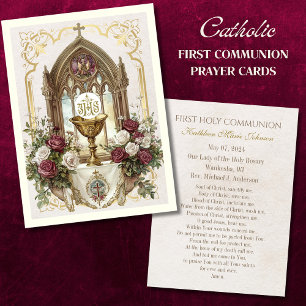 Remembrance Prayer Card for First Holy Communion