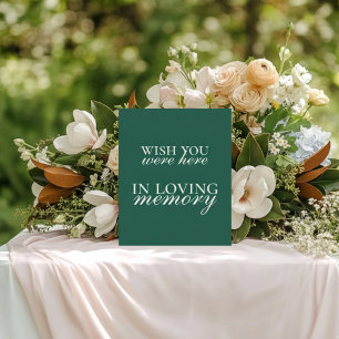 Remembrance Sage Green In Loving Memory Wedding Pedestal Sign