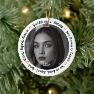 Remembrance Sympathy Keepsake Memorial Photo Ceramic Ornament