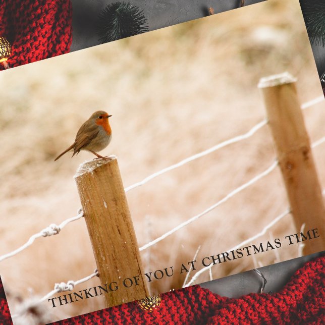Remembrance Thinking of You Sympathy Christmas Holiday Card (Thinking of You Christmas Memorial Remembrance Card)