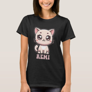 Remi Cute Kitty Cat Design for Girls Name Remi T-Shirt
