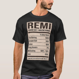 Remi Nutrition Facts Name Nickname Alias Title Fri T-Shirt