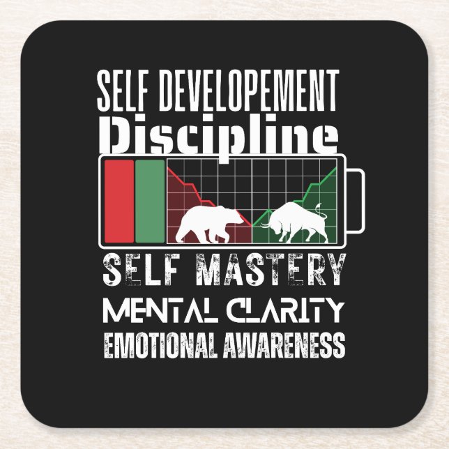 Reminder and motivation | Forex mindset Square Paper Coaster (Front)