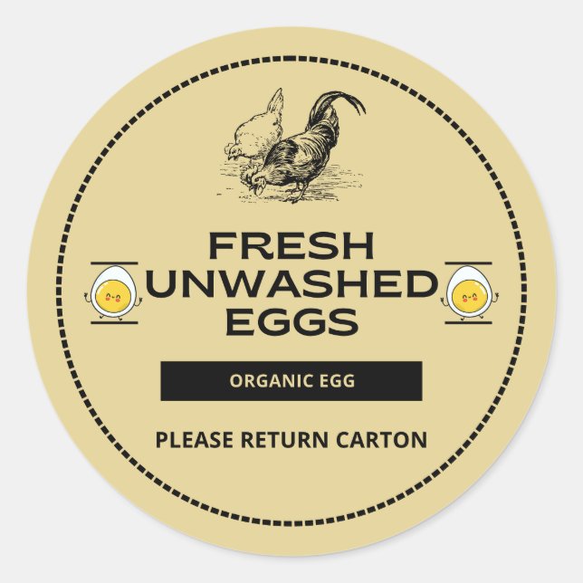 Reminder Labels for Egg Packaging (Front)