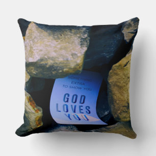 Reminder of God's Love For You. Christian Faith Cushion