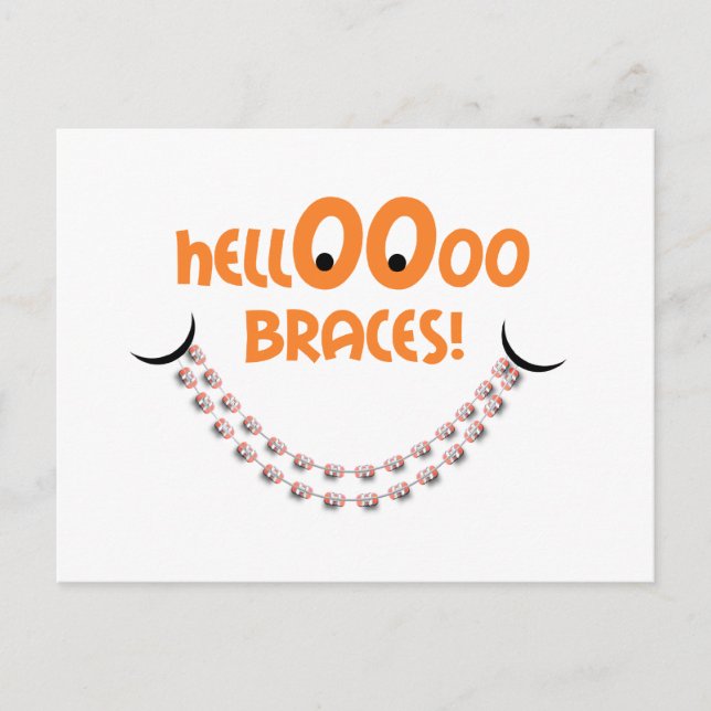 Reminder Orthodontic Appointment Hello Braces Tang Postcard (Front)