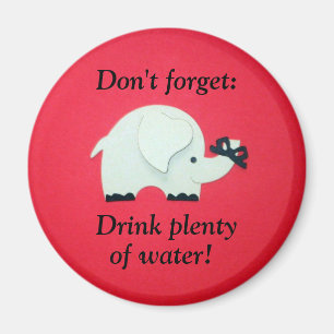Reminder to drink water magnet