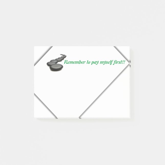 Reminder to Pay Myself 1st! Post-it Notes (Front)