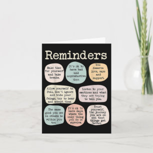 Reminders Psychology Mental Health Awareness Schoo Card