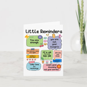 Reminders You Are Enough Mental Health Awareness  Card