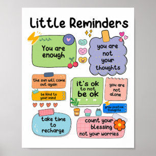 Reminders You Are Enough Mental Health Awareness  Poster