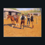 Remington - Buying Polo Ponies in the West Postcard<br><div class="desc">Buying Polo Ponies in the West,  fine art painting by Frederic Remington</div>