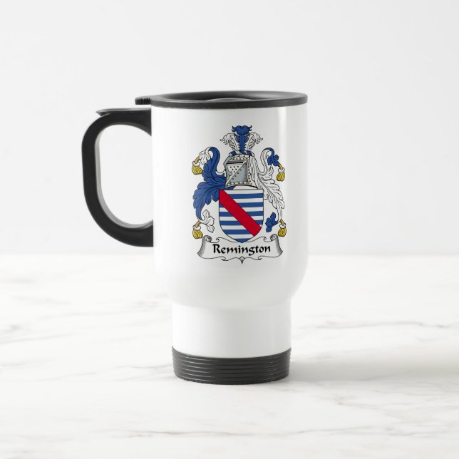 Remington Family Crest Travel Mug (Left)