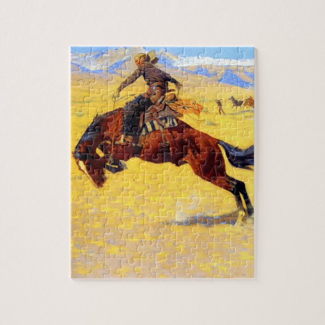 Remington Old West Horse and Cowboy Jigsaw Puzzle (Vertical)